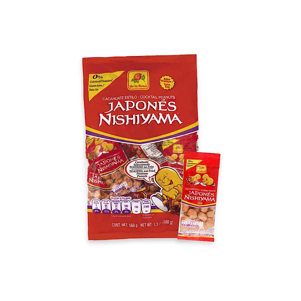 De La Rosa Cacahuate Estilo Japones Cocktail Japanese Peanuts 14 Pcs Mex Candy