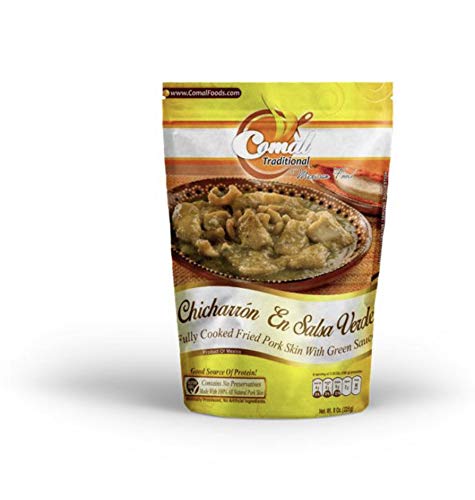 Comal Traditional Foods Pork Rinds With Green Sauce (Chicharron en Salsa Verde)