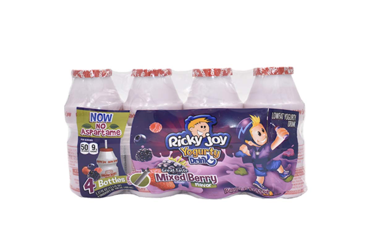 Yogurt Drink Probiotic Dailies 3.37oz each (Mixed Berries, Pack of 4)